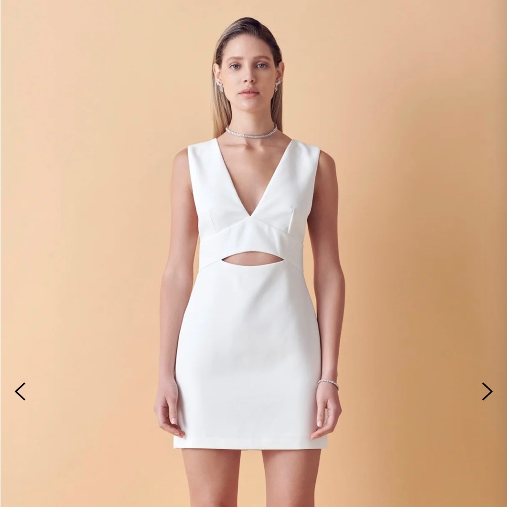 Endless Rose white Cutout Mini Dress